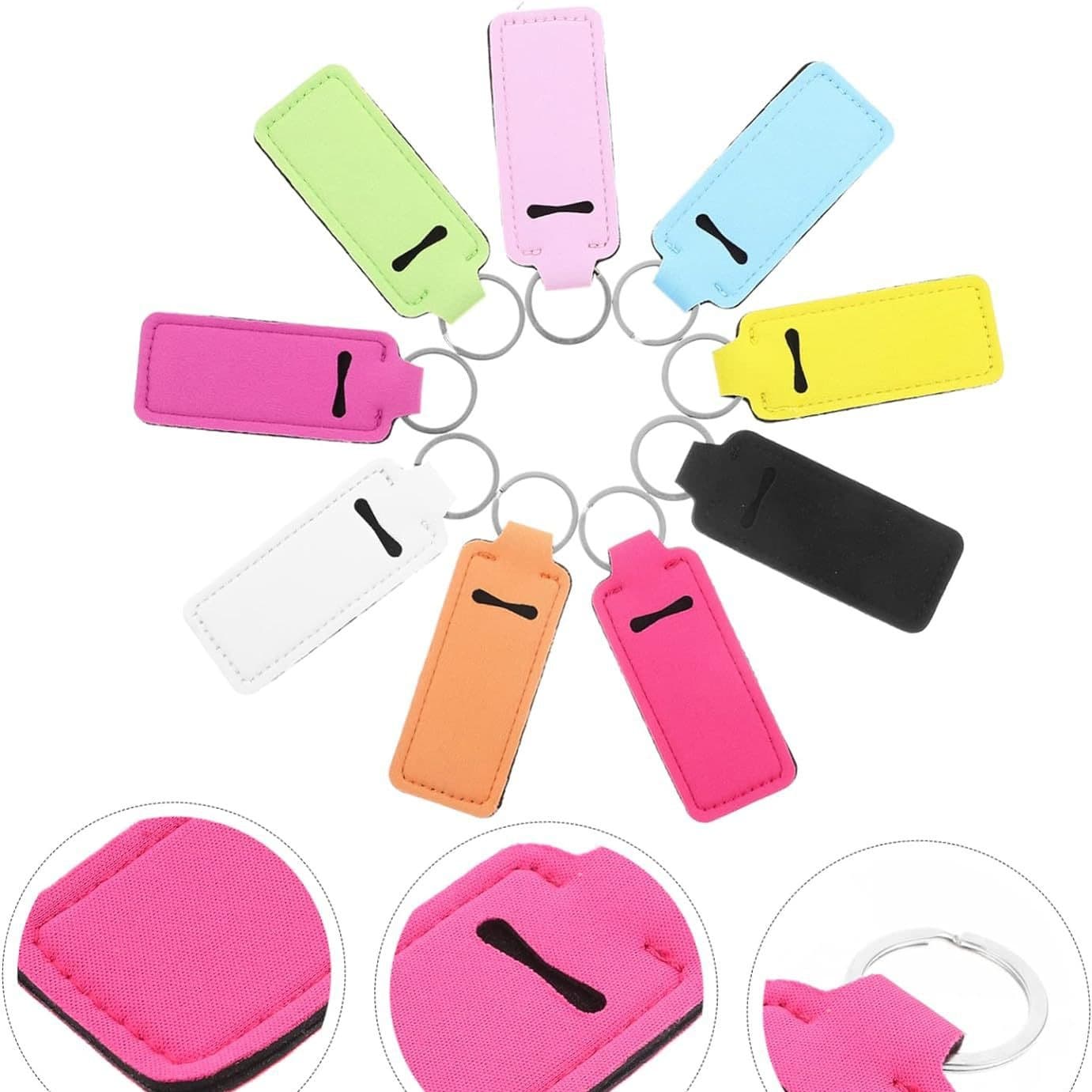 Source Manufacturer: Hot-Selling Export Neoprene Hand Sanitizer Bottle Covers, Solid Color Square Lipstick Cases