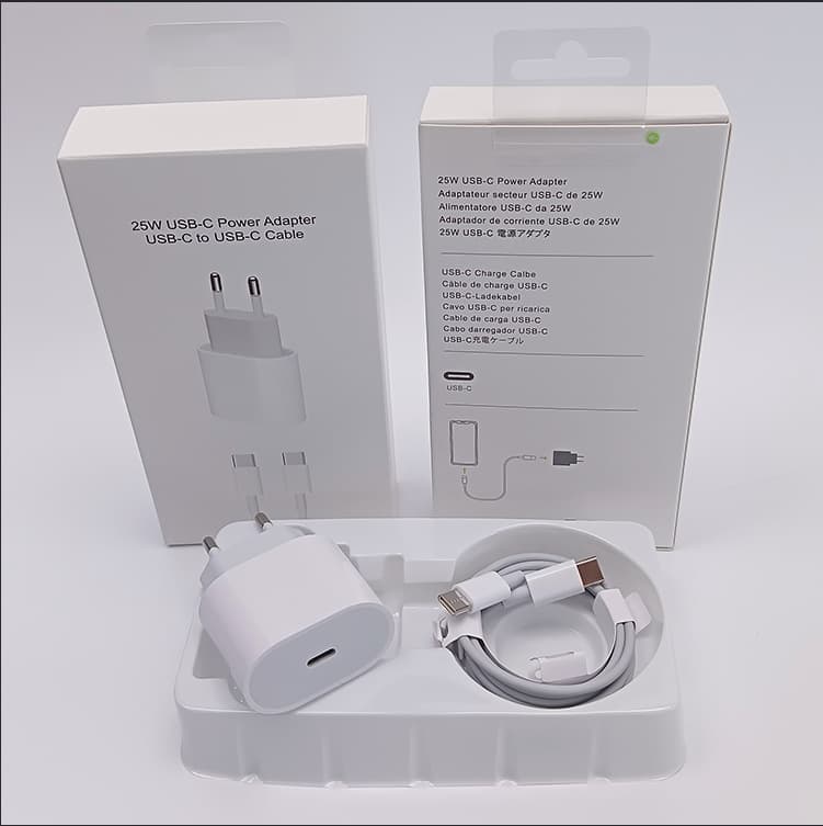 PD25W Charger Compatible with iPhone 17 PD Fast Charging Head Apple 16 White Charging Head Set Wholesale