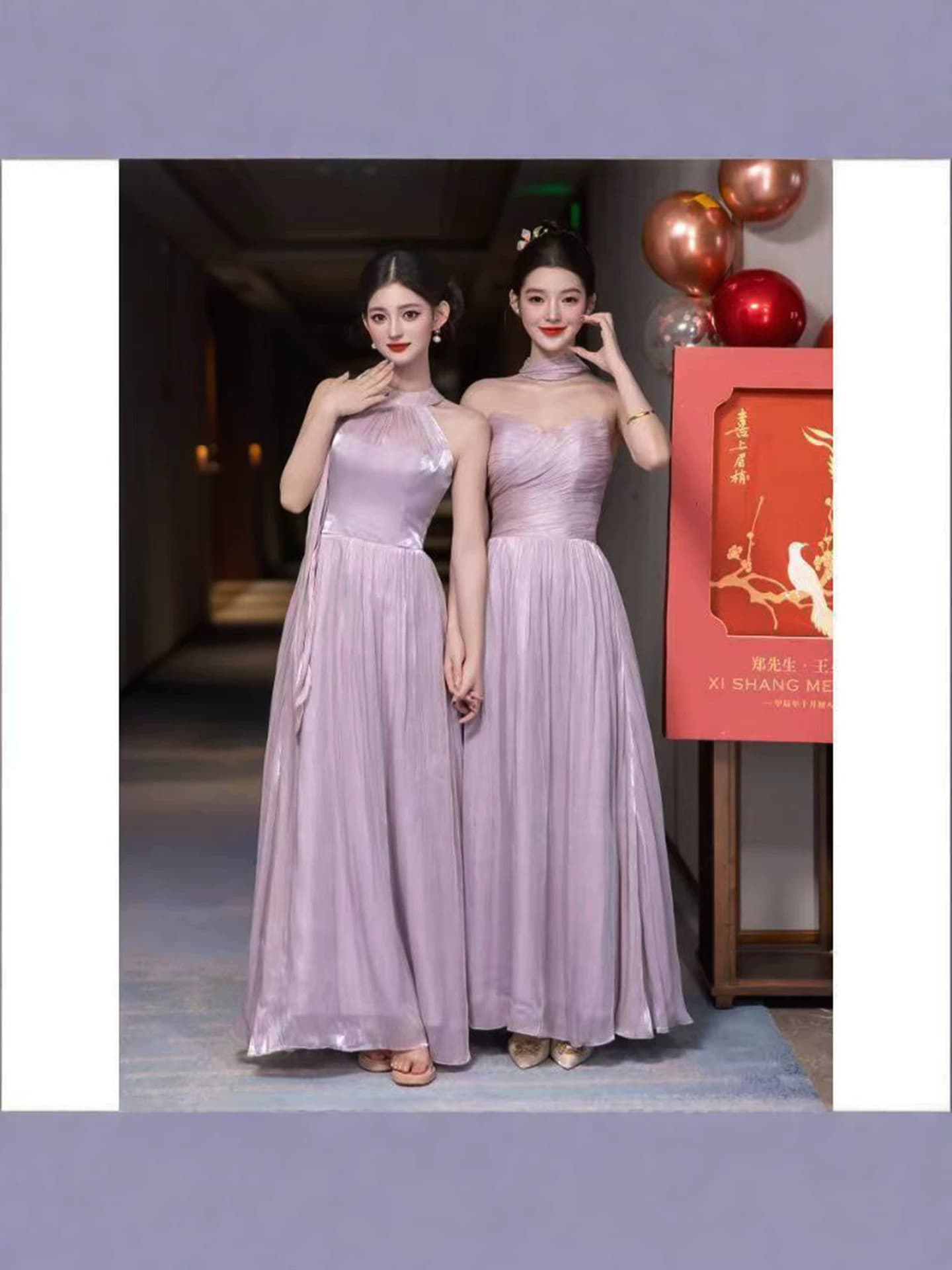 Purple Bridesmaid Dress 2026 New Stunning Dress Suitable for Daily Wear Slimming High-End Wedding Bridal Party Gown