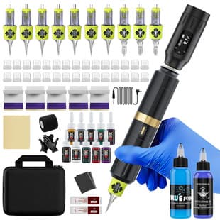 Wireless Power Tattoo Machine Beginner Full Set Tattoo Tools Lining Shading Integrated Needle Ink Complete Set