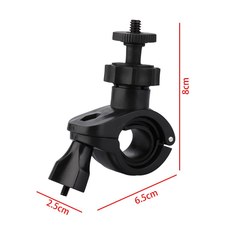 GoPro Bike Clip O-Type Bicycle Mount Live Streaming Stand 1/4 Screw Adapter Motorcycle Heavy-Duty Clamp Mount