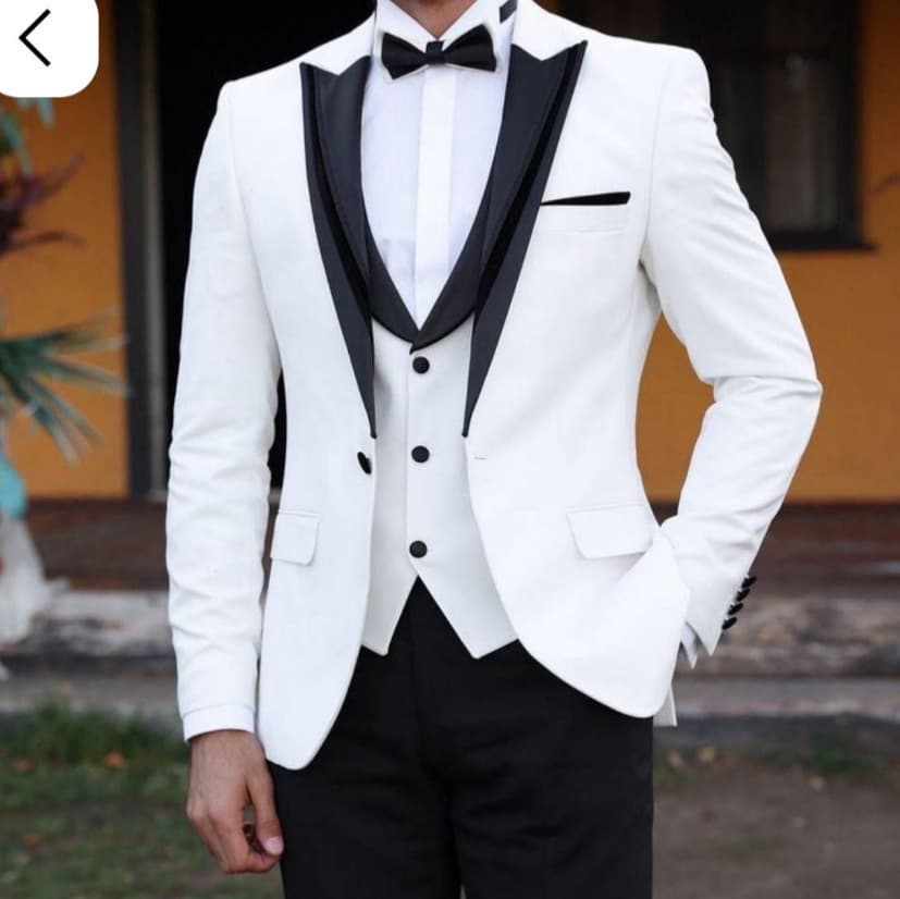 Men's Business Casual Three-Piece Suit, Groom and Groomsman Suit, Formal Dress, Performance and Dance Suit