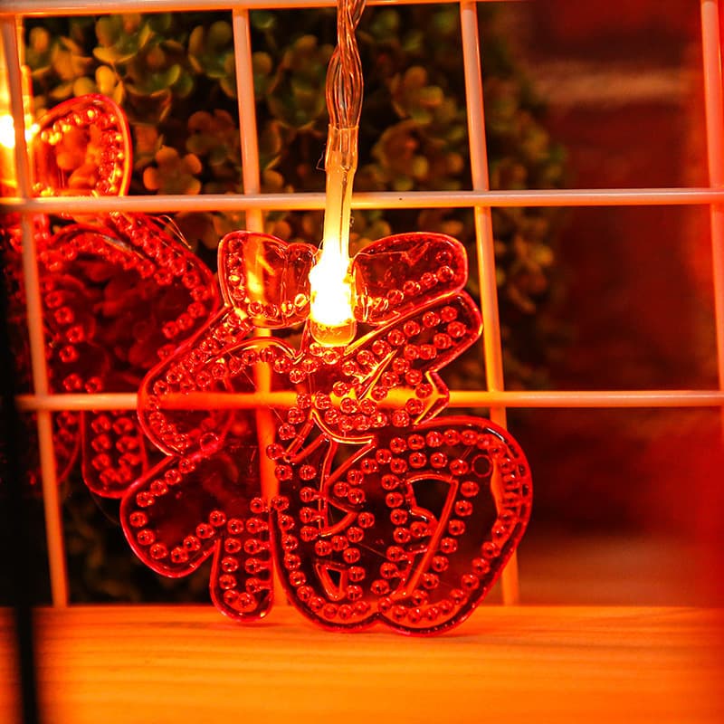 led chinese festival blessing lights string new spring festival decorative lights battery lights blessing character lights new year red lanterns string lights lanterns