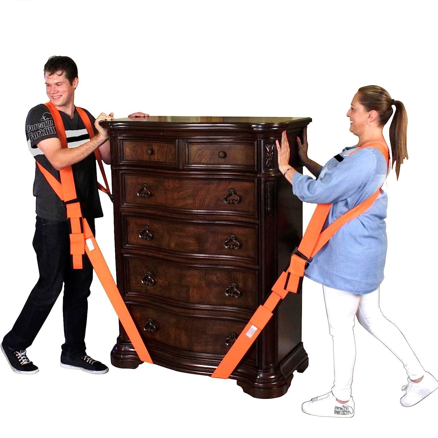 Moving Shoulder Straps and Labor-Saving Heavy-Duty Appliance and Furniture Moving Tools with Binding Straps
