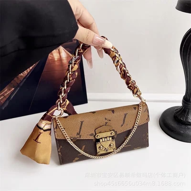 Branded iPhone 17 Pro Max Flip Leather Cover Crossbody Lanyard 16/15/14 13 12 Drop-proof Leather Cover Samsung Compatible