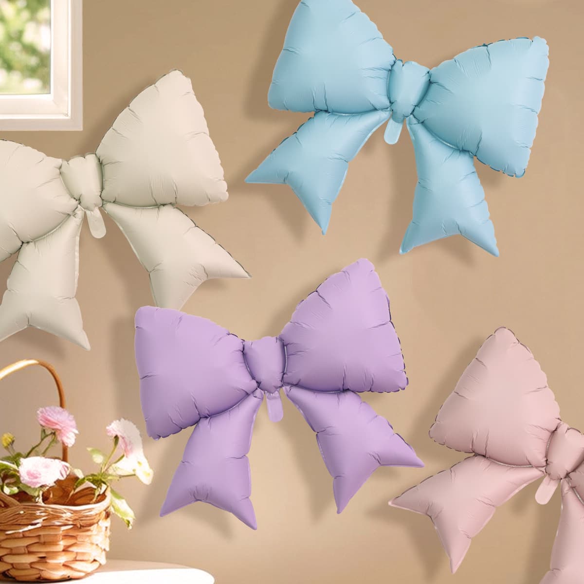 Large Bow Aluminum Foil Balloon Birthday Party Decoration Scene Photo Bow Balloon Wholesale Cross-Border