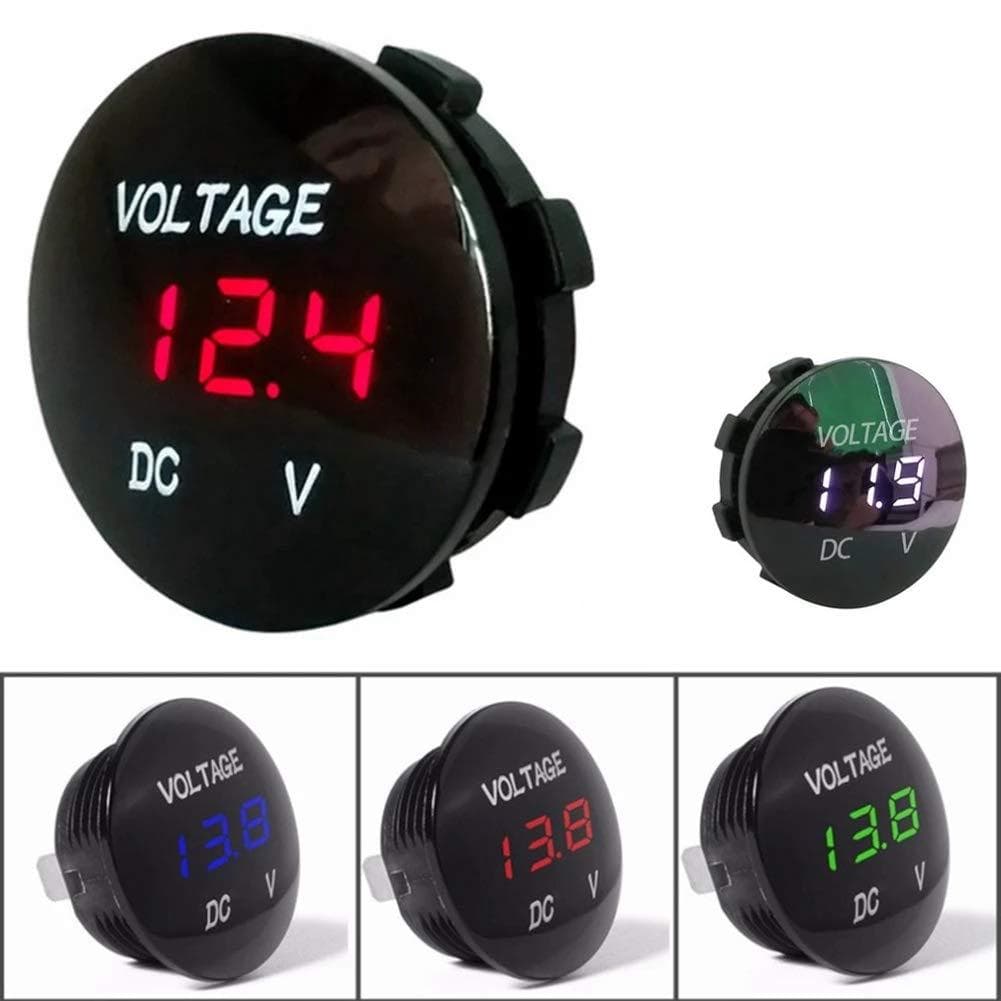 New LED digital display motorcycle vehicle voltmeter modified car battery voltmeter detector 5-48V