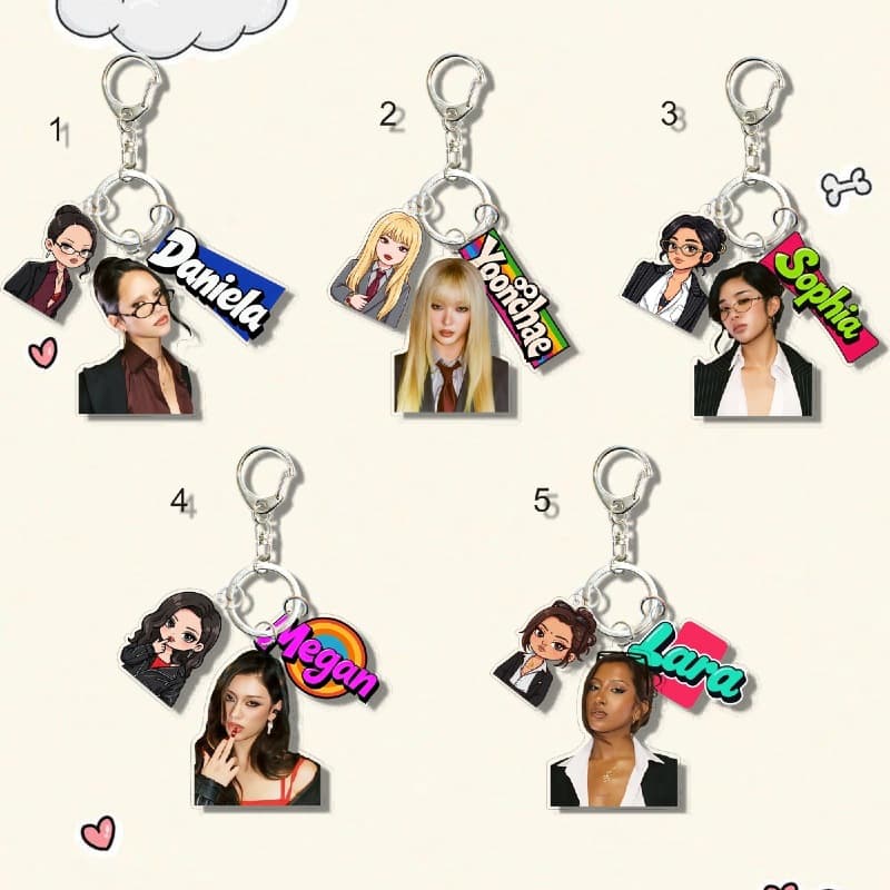 Mao Tong KATSEYE peripherals Zheng Yuncai MEGAN DANIELA charm bag mobile phone keychain 2006