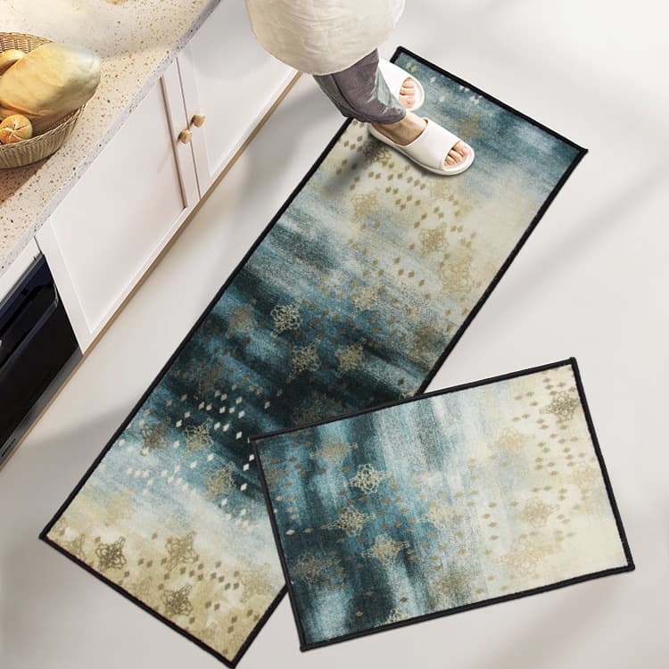Special Offer: Jiecheng Carpet Kitchen Floor Mat, Oil-Resistant, Water-Absorbent, Non-Slip, Dirt-Resistant, Long Strip Nordic Light Luxury Kitchen Mat