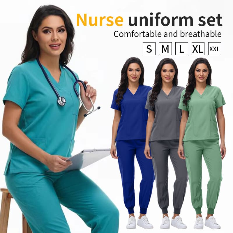 Amazon Export Scrub Suit Doctor Scrub Uniform Cross-border Operating Room Scrub Suit Dental Hospital Nurse Workwear