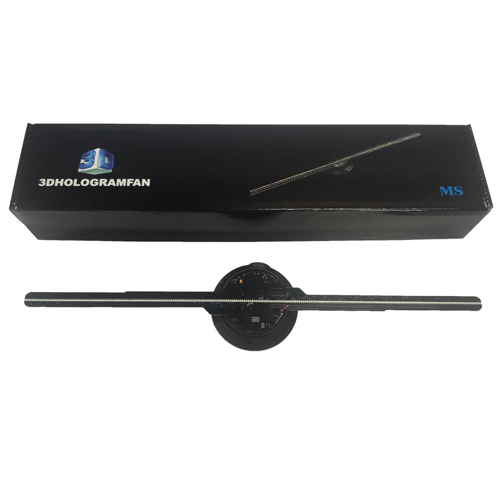 3D Holographic Naked-Eye Advertising Fan Screen for Exhibitions, Media, Christmas Advertising, and Projection Equipment