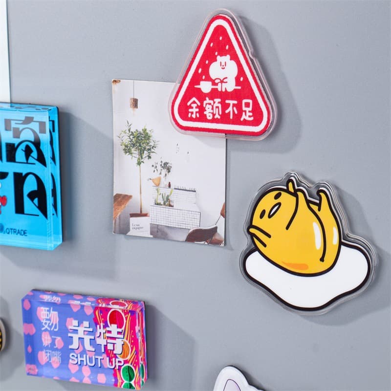 Acrylic Custom Factory Creative High Transparency Colored Refrigerator Magnet DIY Acrylic Sheet Processing Mirror Piece