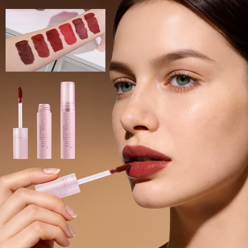 Cross-border Bestseller CosSkin Matte Lip Glaze, Matte Long-Lasting Highly Pigmented Enhances Complexion Lip Gloss
