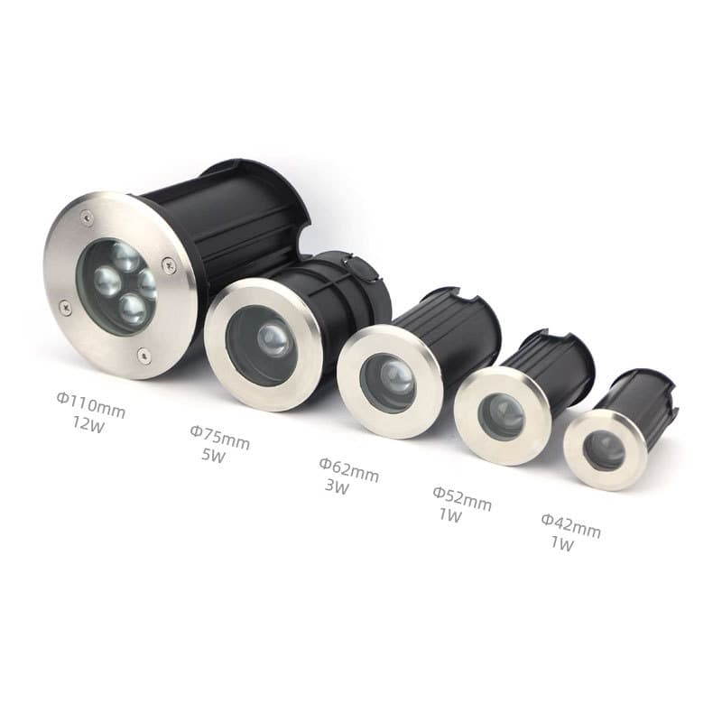 Narrow Beam Buried Light Small Beam Stainless Steel Ground Light Step Wall Recessed No Spill Beam Light