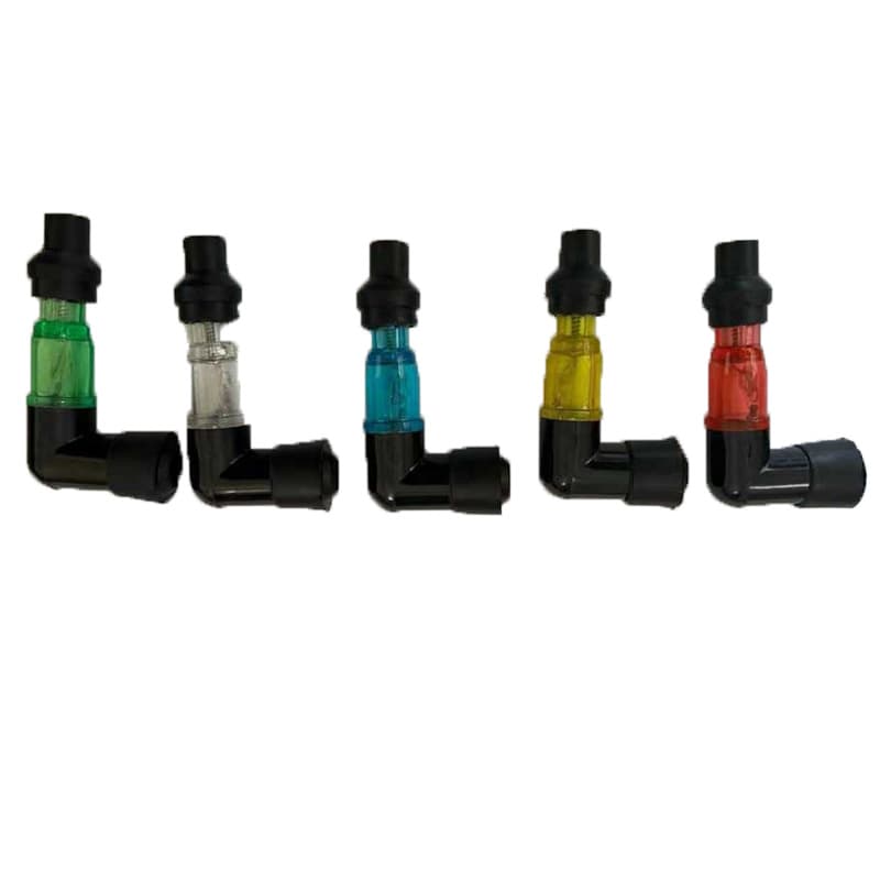 CQJB Motorcycle Parts - Motorcycle High Tension Cap with Light, Flash Spark Plug Cap
