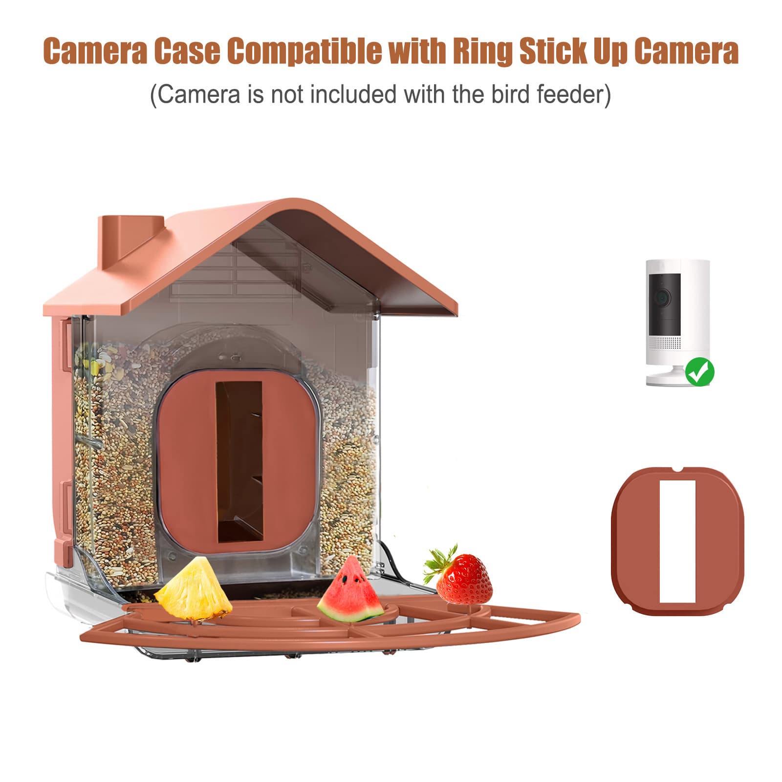 Compatible with Amazon Blink, Google Nest, Arlo cameras, outdoor birdwatching devices, and wild bird feeders.