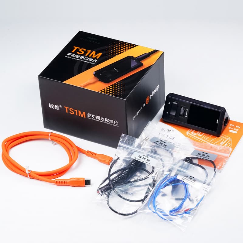TS1M Multifunctional Mini Soldering Station PD+DC Dual-Mode Power Supply 200W Compatible with C115/C210/C245 Temperature Measurement