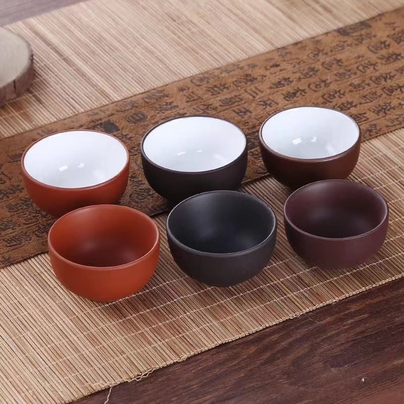Factory wholesale purple clay tea cup tea cup Kung Fu ceramic tea cup small master drinking tea cup tea bowl straight mouth cup in stock