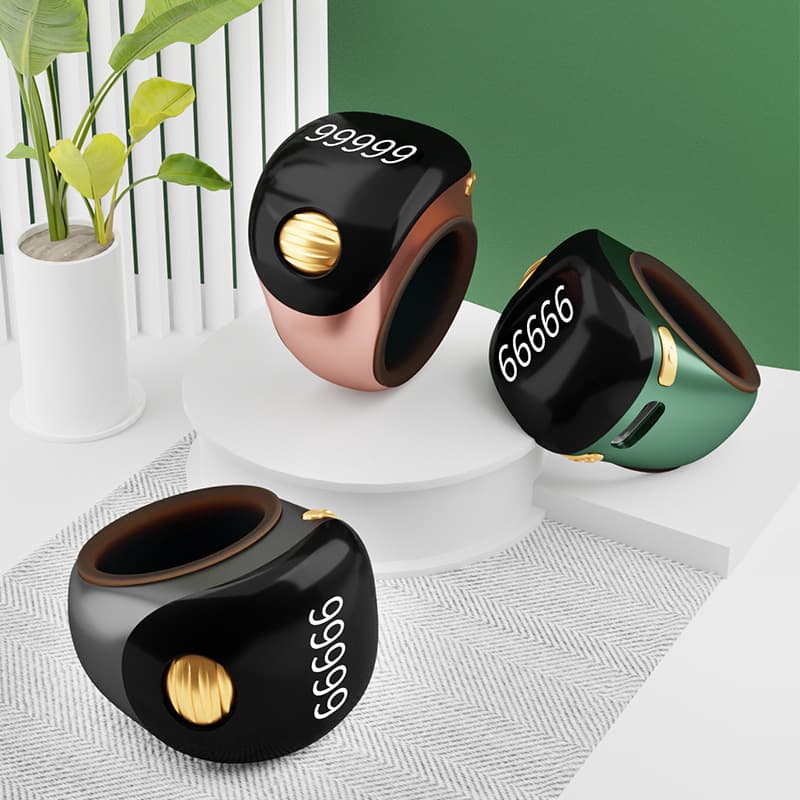 Smart Ring LED Counting Counter Recitation Counter Ring Digital Counter Intelligent Counting Ring for Meditation And Yoga
