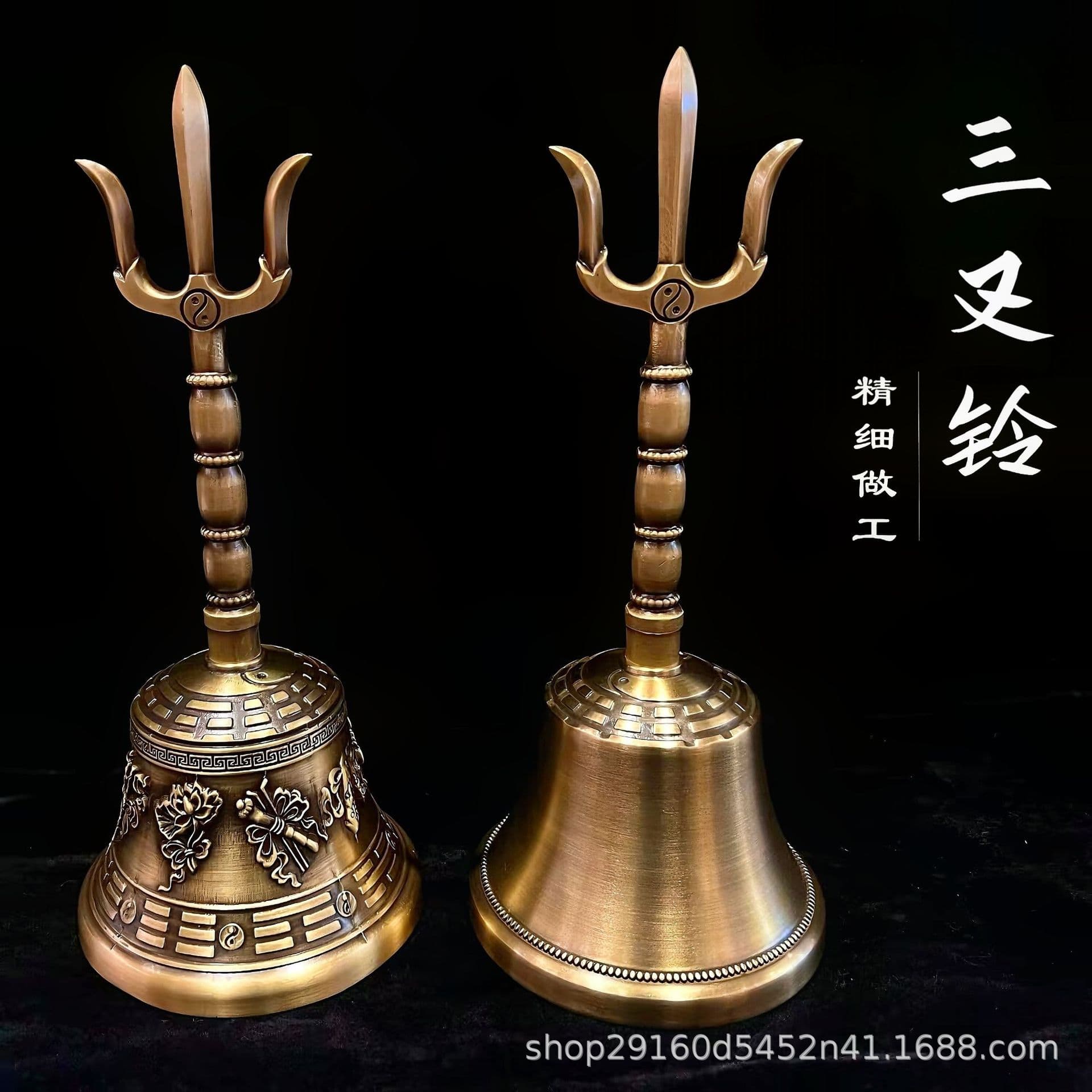 Taoist weapon Dark Eight Immortals Bell Bagua Sanqing Bell Tai Chi Bagua Bell Eight Immortals Eight Treasures Bell Antique Bronze Bell Wholesale