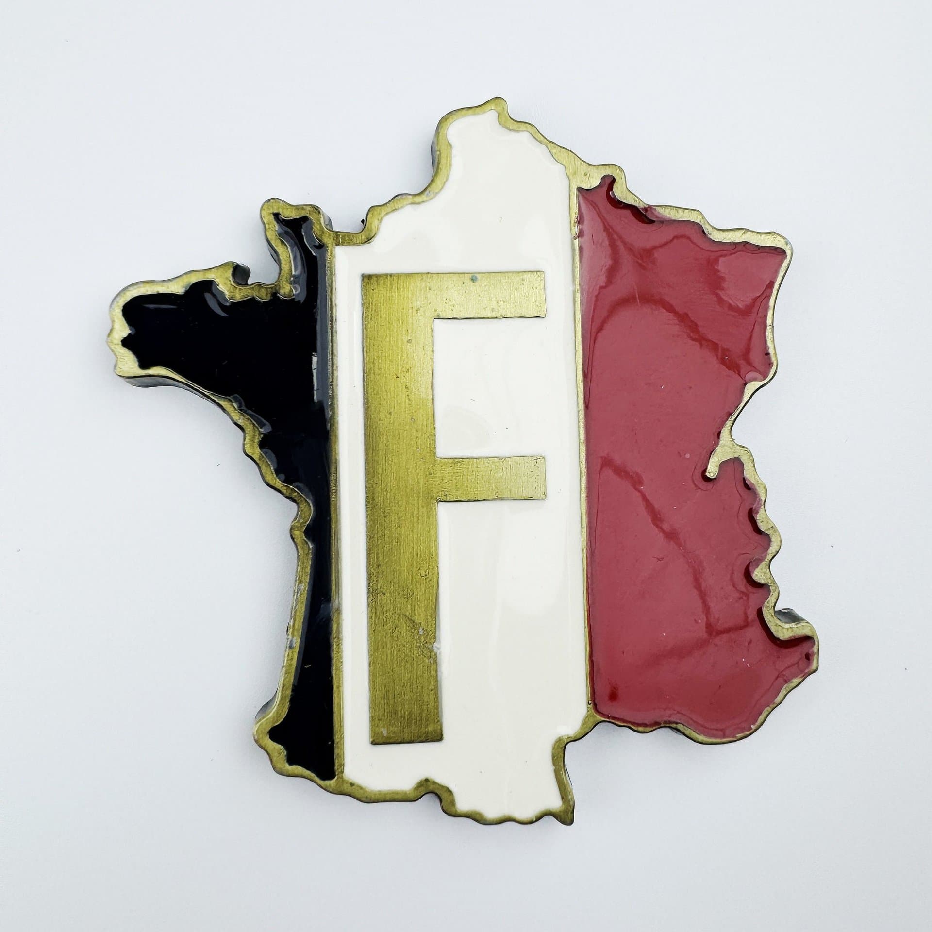 Metal France Map French Letter Map Creative Fridge Magnet 3D Magnetic Sticker Travel Souvenir Gift