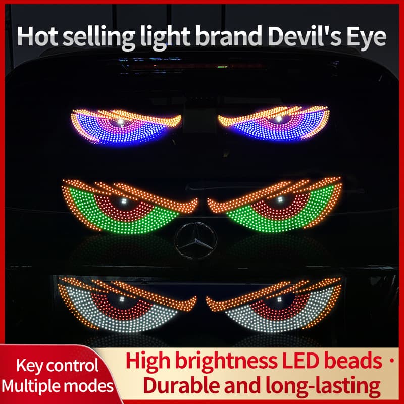 Cross-border Hot Selling Car Dynamic Demon Eye Emoji LED Display Screen for Truck and Car Front and Rear Glass