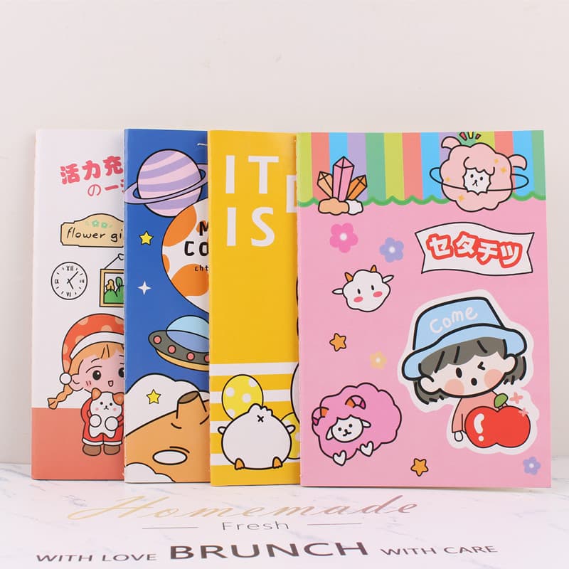 32K Sewing Notebook 30 Sheets Creative Cartoon Stitched Notebook Student Writing Book Correction Book Wholesale Sewing Notebook