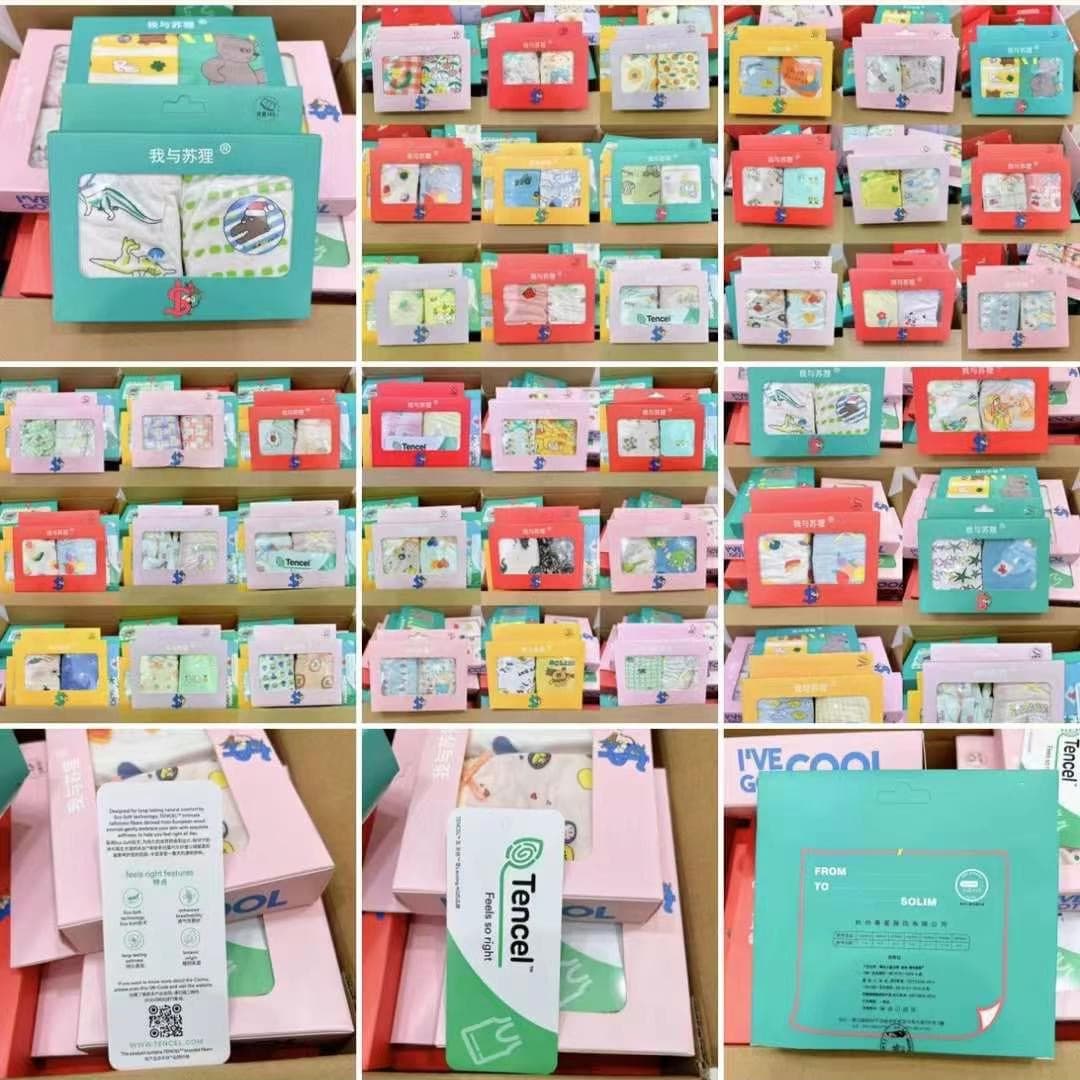 Wo & Su Li 2024 New Children's Underwear, Boys and Girls Summer Cotton Underwear, Boxed Underwear for Middle and Big Kids