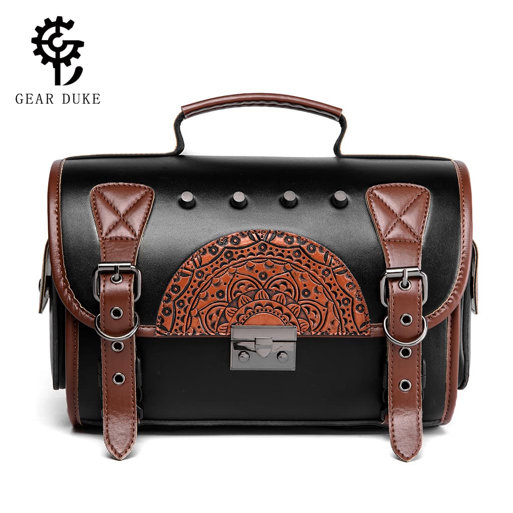 Cross-border hot sale European and American punk embossed Harley motorcycle motorcycle bag outdoor riding waterproof modified side bag