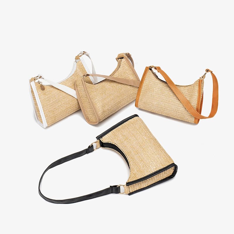Cross-border casual versatile straw bags for women 2024women bags new niche handbags mobile phone bags