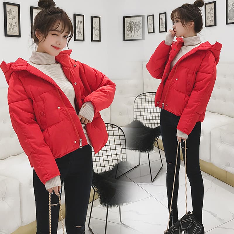 Women's short cotton coat 2026 new winter Korean style loose down cotton coat thickened small man's bread coat