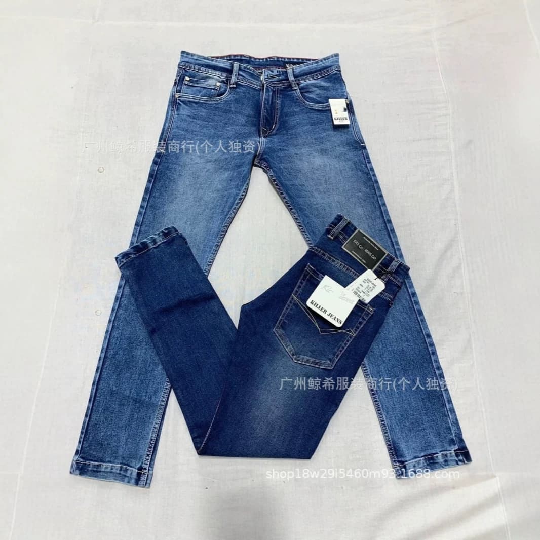 Men's jeans in stock, cross-border trendy jeans for men, wholesale