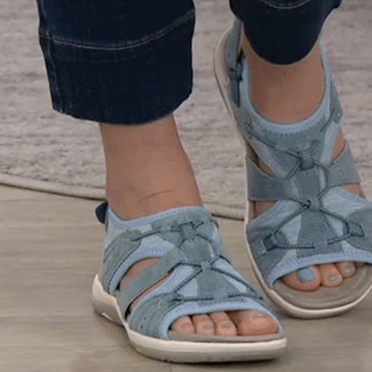 Women's Sandals Summer New Round Toe Breathable Casual Sandals Cross-border Large Size Flat Beach Sandals Women