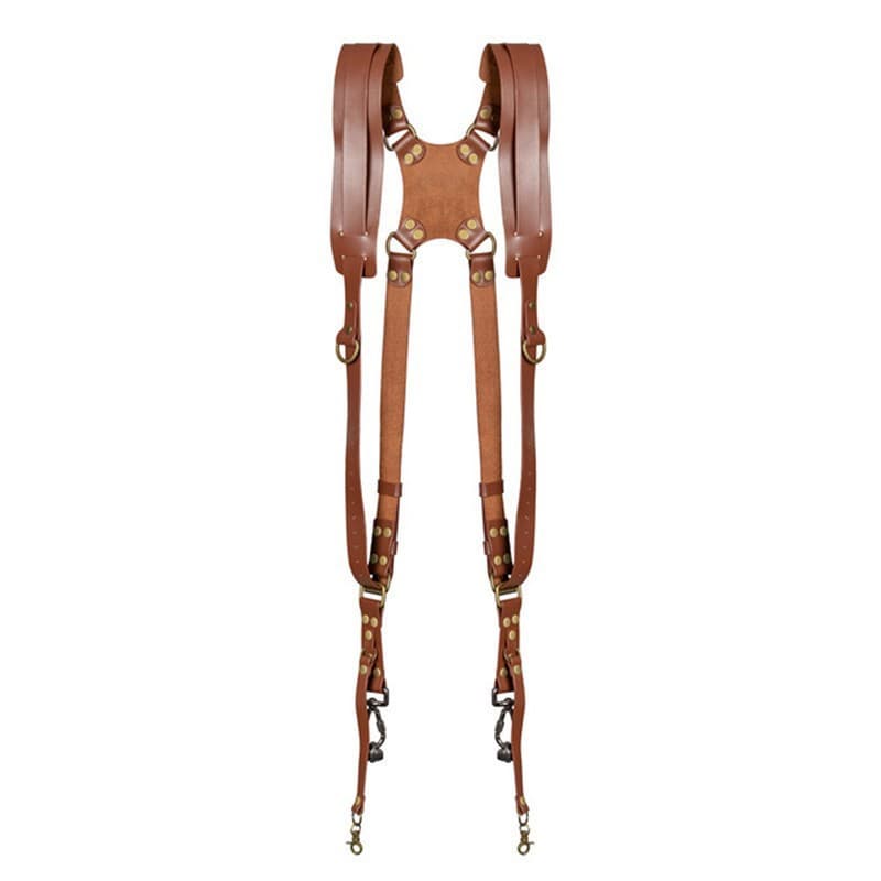 Genuine Leather Adjustable Camera Shoulder Strap, Dual-Use Single/Double Shoulder, Universal DSLR Strap for Digital Accessories and DV Camcorders