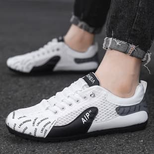 Men's Summer New Mesh Lightweight Sports Shoes Breathable Casual Running Shoes Men's Skate Shoes Men's Trendy Shoes