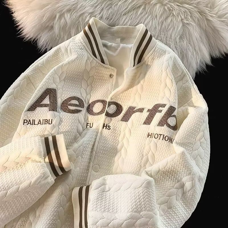Baseball Jacket for Men 2025 New Style Spring/Fall Letter Print Loose Casual Fashion American Youth Trendy Coat