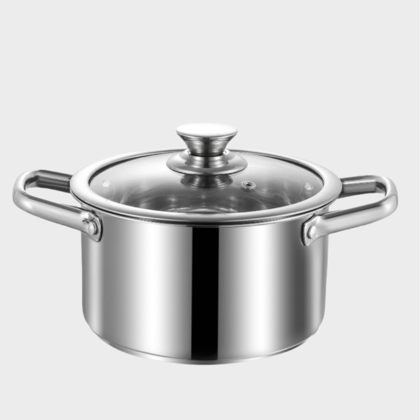 Stainless Steel 6-Piece Cookware Set for Export Cross-Border Milk Pot Soup Pot Frying Pan Combination Stainless Pots Set
