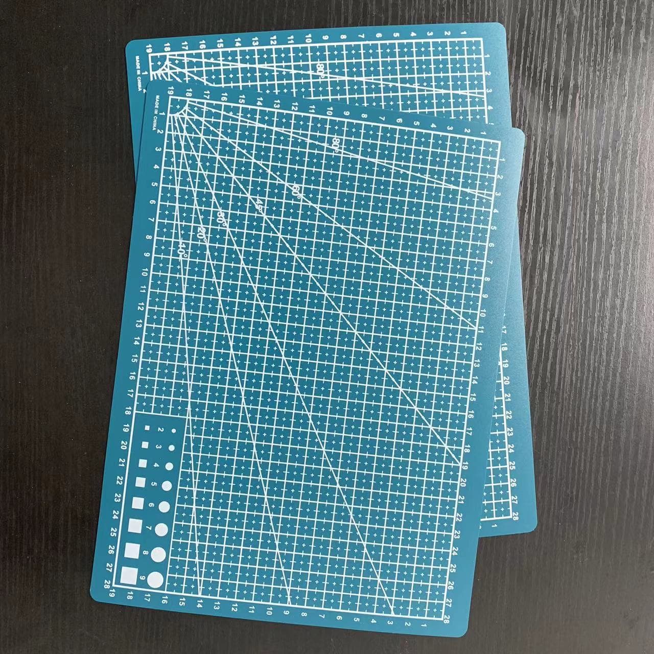 A4 Cutting Mat Craft Engraving Board PP Hard Plastic Trimming Board with Scale for Exams, Stationery, Cross-border