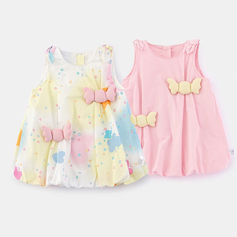Baby girl candy color flower bud skirt summer new girl's sleeveless vest dress children's princess skirt 5900