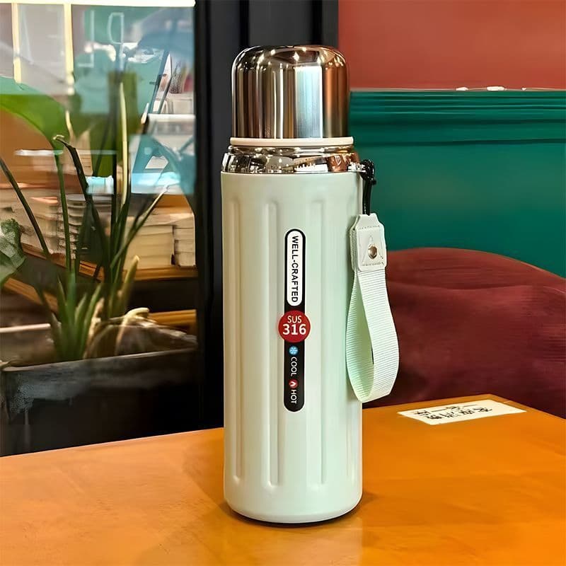 Stainless Steel Thermos High Aesthetics Unisex Water Bottle Large Capacity Tea Infuser Convenient Outdoor Roman Cup