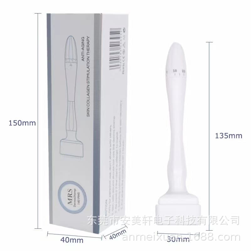 Cross-border 140 Stamp Microneedle Hair Growth Face Introduction Adjustable Needle Length Roller Microneedle In-line Portable Microneedle