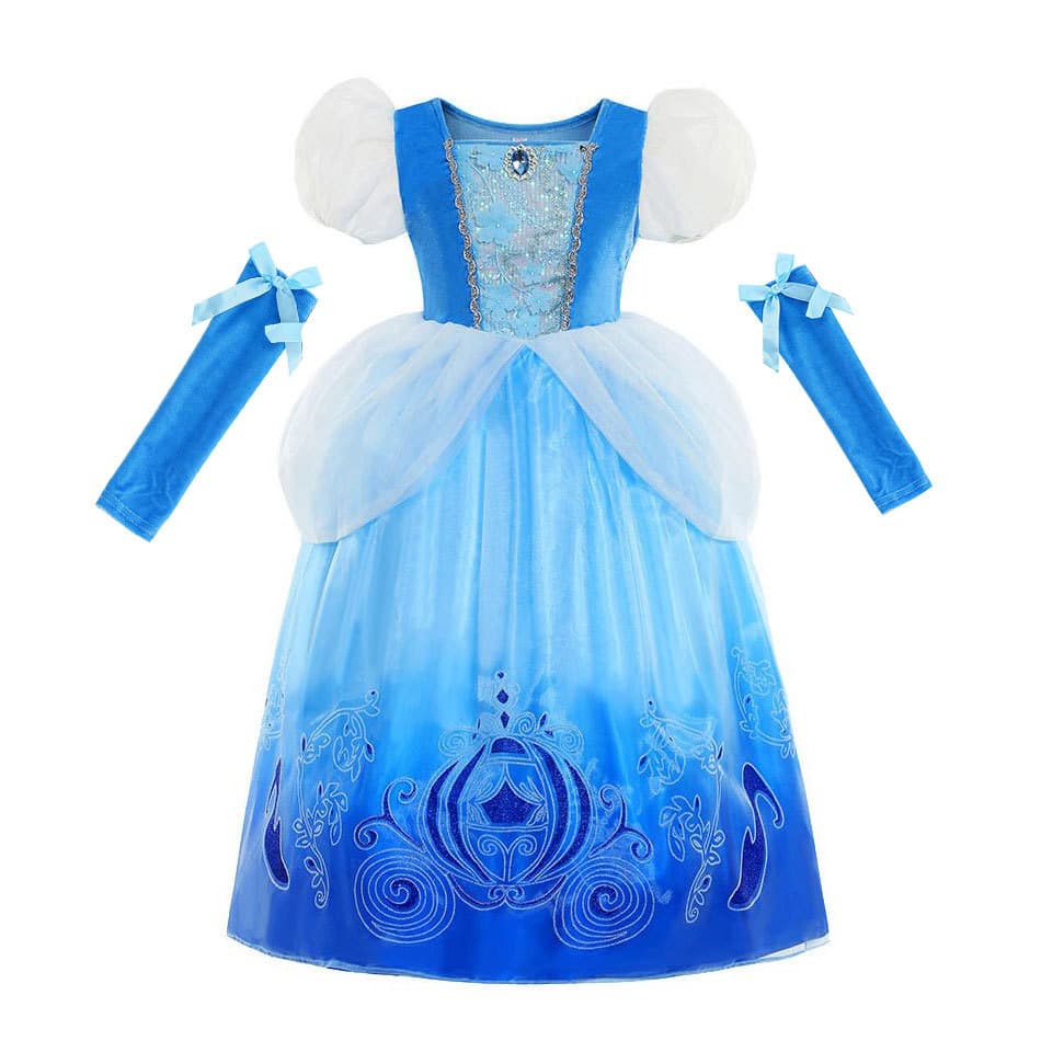 Cinderella high heels Halloween Cinderella organza princess dress girls tutu skirt performance dress dress