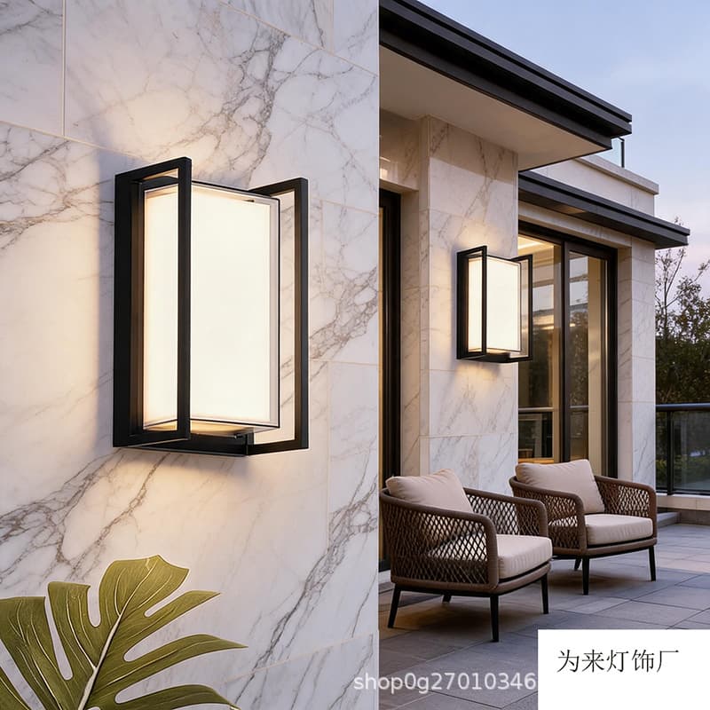 LED Outdoor Wall Light Waterproof Balcony Light Outdoor Wall Lamp Corridor Moisture-Proof Light Sunroom Wall Light Doorway Wall Lamp