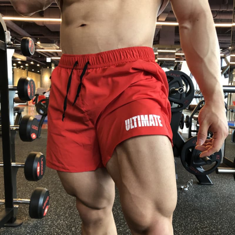 Men's Athletic Shorts 3-Inch Quick-Dry Breathable Stretch Muscle Fit Gym Bodybuilding Deep Squat Plus Size