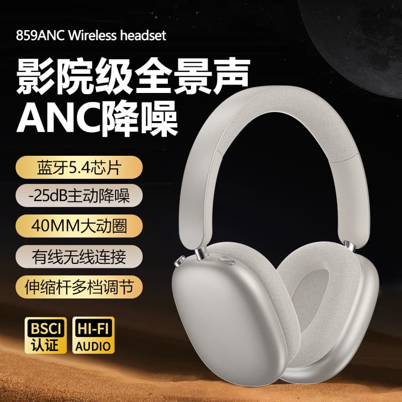 E-commerce patch knob active noise reduction headset Bluetooth true wireless ultra-long battery life cross-border applicable mobile phone