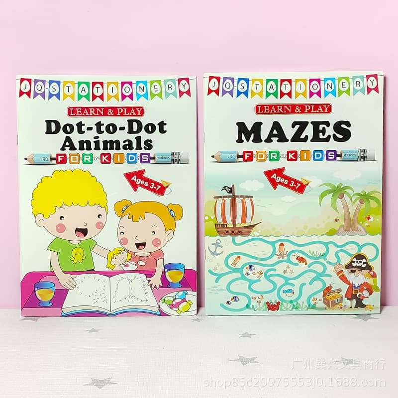 Cross-border Children's English Early Education Coloring Book, Doodle and Painting Book for Enlightenment, Educational Cartoon Graffiti Book