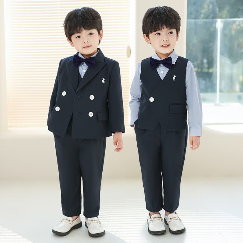 Boys' Formal Suit Set, New Children's Suit, British Style Boys' Birthday Suit, Flower Boy Host Performance Outfit