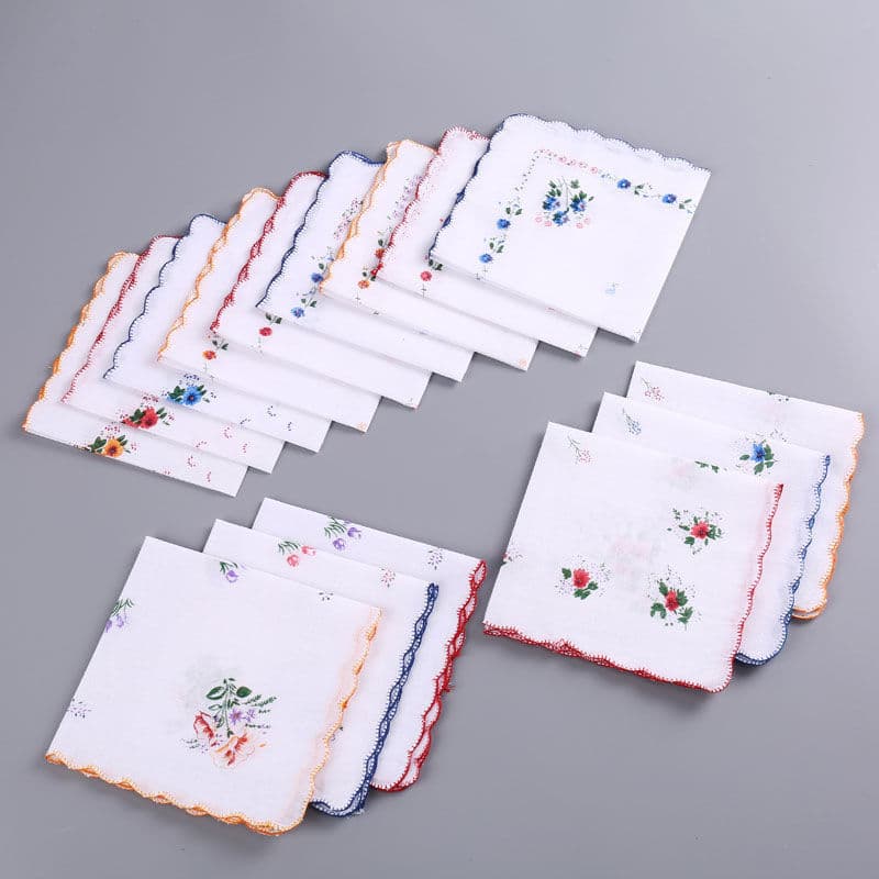Handkerchief All-Cotton Thin Sweat Towel Absorbent Portable Thin Vintage 80s Retro Handkerchief for Middle-Aged and Elderly