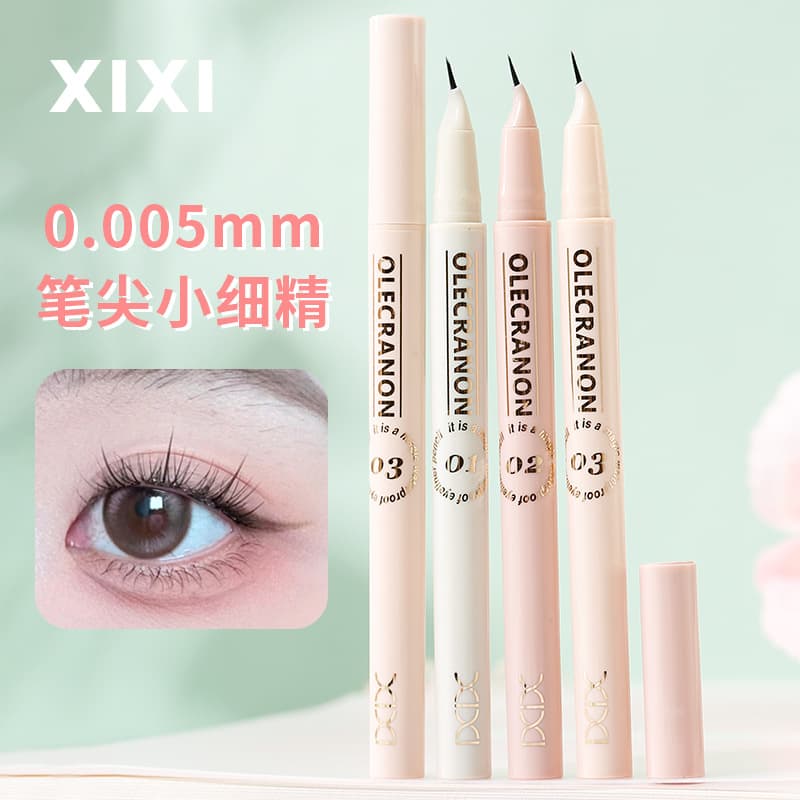 XIXI Precision Bent-Tip Eyeliner Pen - Fine Lines, Lower Lash Line, Eye Corner, Beginner-Friendly