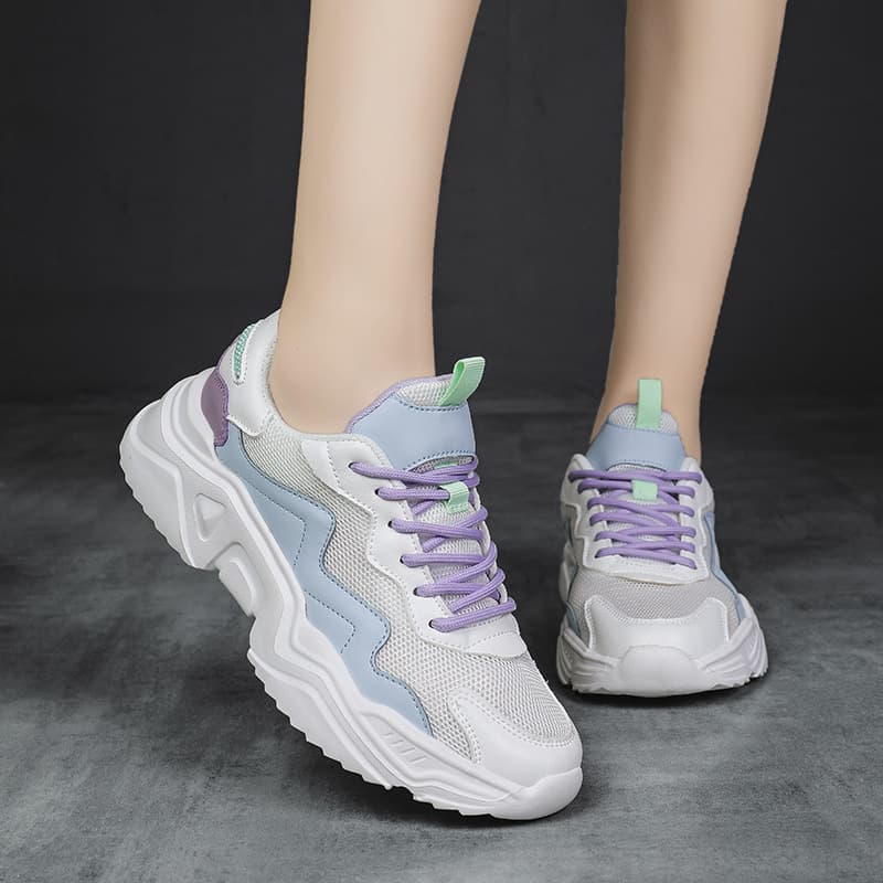 2024 Dad Sneakers Women's Sports Shoes Running Shoes Walking Shoes Student Korean Style Thick Sole Fashion Comfortable Shoes